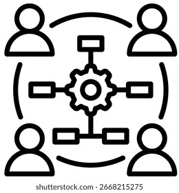 Elemento de icono de flujo de trabajo de Equipo para diseño