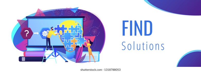 Team working on analyzing the factors or causes contributing to the unwanted situation. Problem solving, find solutions, problem-solving techniques. Header or footer banner template with copy space.