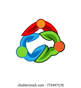 Team working together. Group of People. team work. vector illustration. logo vector