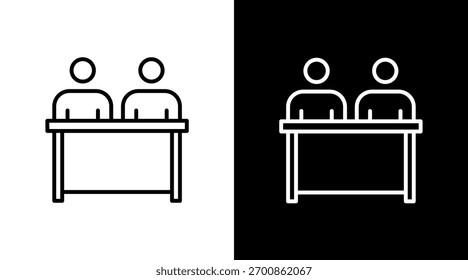 Team Workspace White Icon Set Design