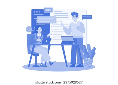 Team Writes Code Programming For App Or Website