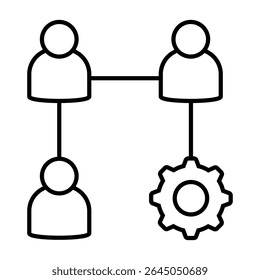 Vector de iconos de Teambuilding. Signo de ilustración de trabajo en equipo. Símbolo de Equipo. Icono de Web de desarrollo.