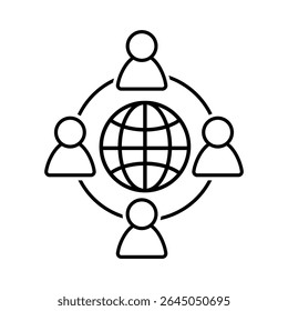 Teambuilding icon vector. Teamwork illustration sign. Team symbol. Development web icon.