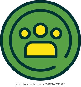 TeamFilled Two Color Vector Icon Design