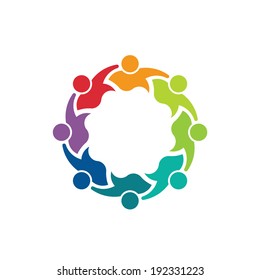 Teamwork Logo Holding Group 11 People Stock Vector (Royalty Free ...