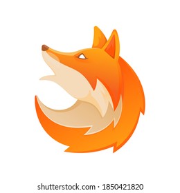 Teamplate fox head mascot logo vector illustration, Fox Logo Template Esport gaming 