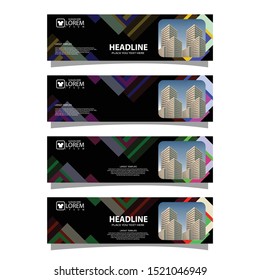teamplate vector banner modern design. landing page