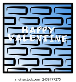 A teamplete or vector that says happy valentine