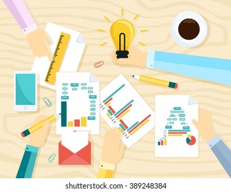 the teams contribution to the creation of the idea of using graphs charts
