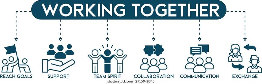 TeamSync Pro Collaboration and Workplace Synergy Infographic Icons (6+ Vector Teamwork Symbols)
