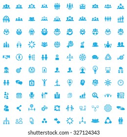 teamwork 100 icons universal set for web and mobile