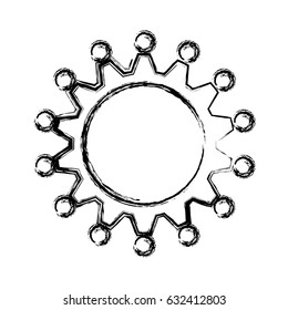 Teamwork abstract symbol