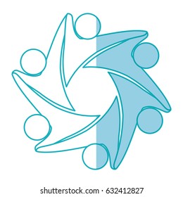 Teamwork abstract symbol