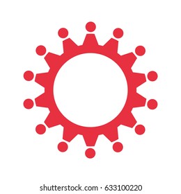 Teamwork abstract symbol