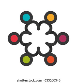 Teamwork abstract symbol