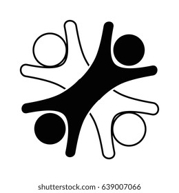 Teamwork abstract symbol
