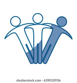Teamwork abstract symbol