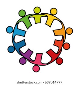 Teamwork abstract symbol