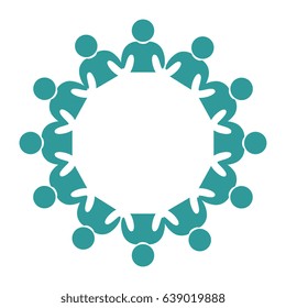 Teamwork abstract symbol