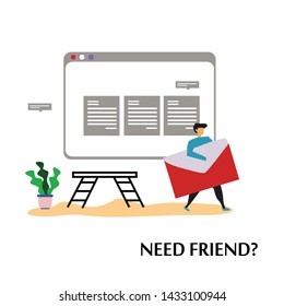 teamwork activity and interacting for idea, business, technology vector template flat design