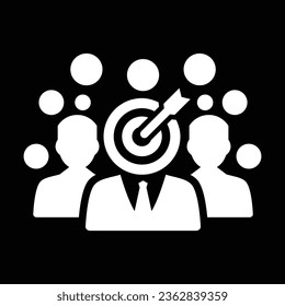 Teamwork Aim icon. use in mobile and app development or commercial purposes or any type of design projects.