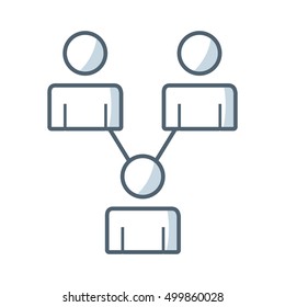 teamwork avatar people flat icon vector illustration design