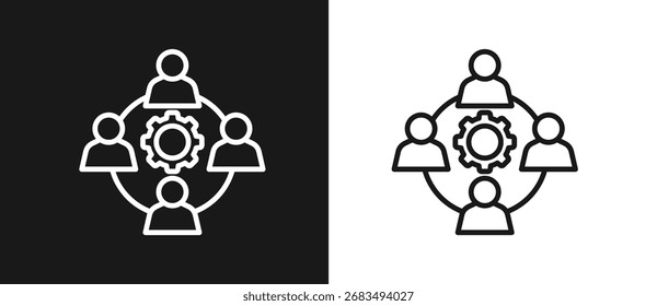 Trabajo En Equipo En Fondo Blanco Y Negro