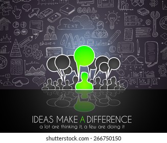 Trabajo en equipo Brainstorming Communication Concepting art. Personas comunicándose alrededor del mundo con muchas ideas y posibles soluciones 