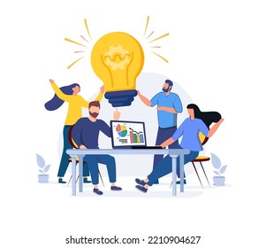 Teamwork brainstorming. Online assistant at work. promotion in the network. manager at remote work, searching for new ideas solutions. Business idea. working together the company. Innovation research