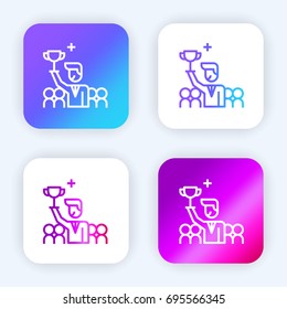 Teamwork bright purple and blue gradient app icon