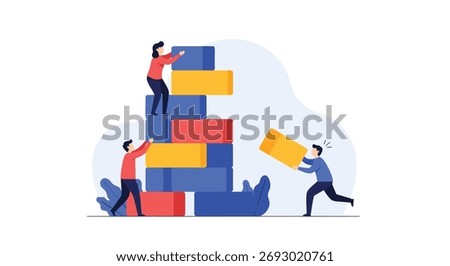 Teamwork Building Blocks Strategy Development and Collaboration in Business Projects