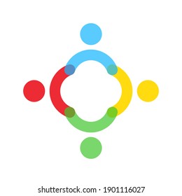 Teamwork business concept. Group, together icon. People group. Team symbol. Vector EPS 10. Isolated on white background
