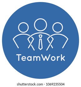 teamwork business concept icon on white background