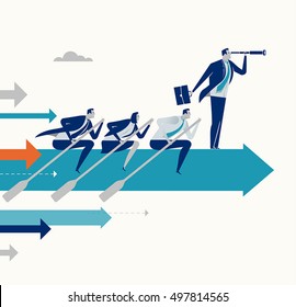 Teamwork. Business Concept Vector Illustration