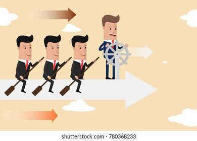 Teamwork. Business concept. Vector illustration