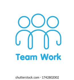 Teamwork Business Icon Concept – Representing Collaboration and Coordination on a White Background.