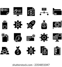 Icon-Set für Teamwork in Business Management