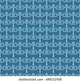 Teamwork business pattern background, partner in chain, vector
