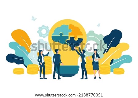 Teamwork of business people assembling a brain jigsaw puzzle. Concept for wellness of mental health and psychiatric therapy in Alzheimer disease and dementia patient.