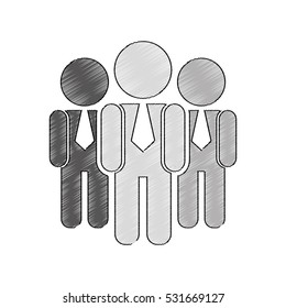 teamwork businessmen silhouette icon vector illustration design