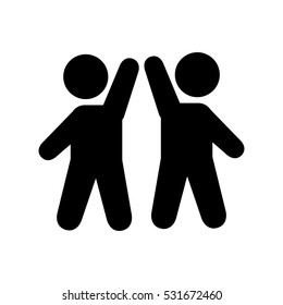 teamwork businessmen silhouette icon vector illustration design