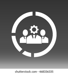 Teamwork Businessmen Vector Icon Illustration