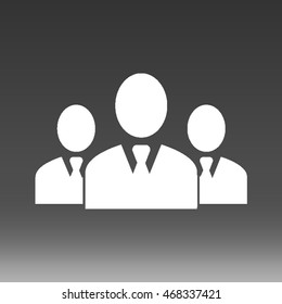 Teamwork Businessmen Vector Icon Illustration