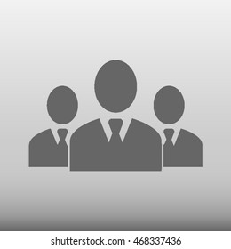 Teamwork Businessmen Vector Icon Illustration
