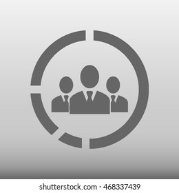 Teamwork Businessmen Vector Icon Illustration