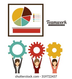 Teamwork and businesspeople concept design, vector illustration eps 10