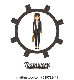 Teamwork and businesspeople concept design, vector illustration eps 10