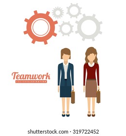 Teamwork and businesspeople concept design, vector illustration eps 10