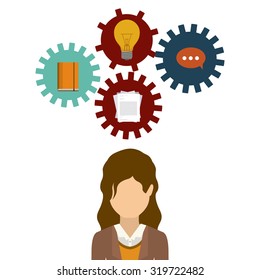 Teamwork and businesspeople concept design, vector illustration eps 10