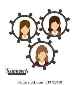 Teamwork and businesspeople concept design, vector illustration eps 10